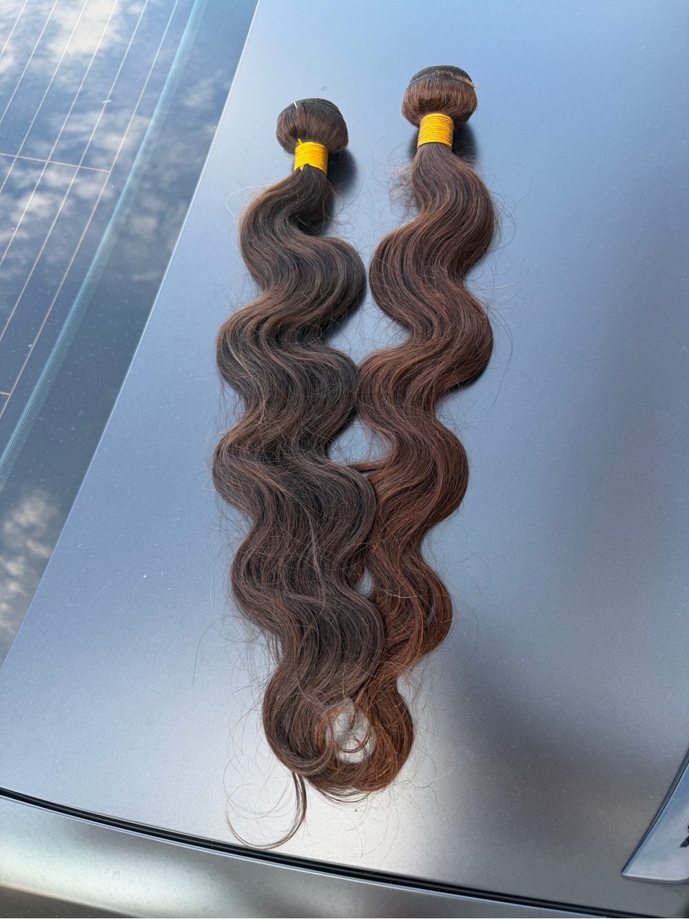 22 inch Natural Wavy Brown Women’s Hair Extensions - 2 Pack